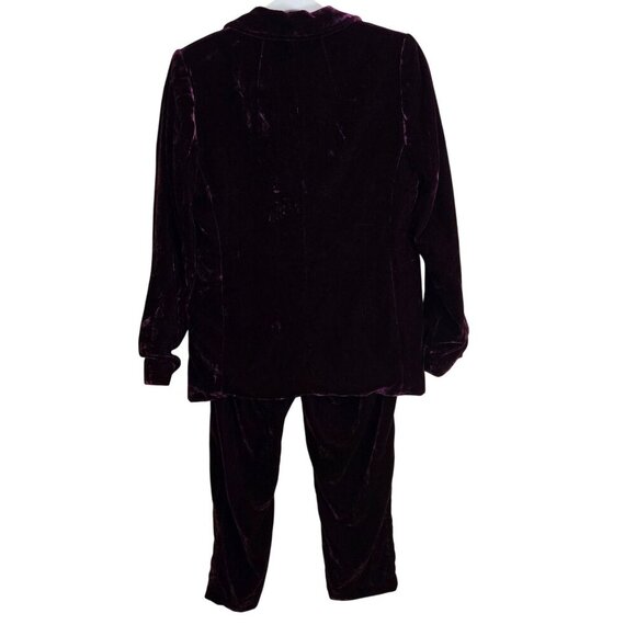 Banana Republic Sour Cherry Velvet Blazer Hayden Pull On Pants Size 2/M - Picture 2 of 15